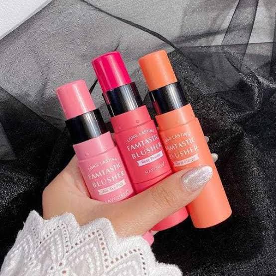 Double Ended Blush Stick With Brush, Waterproof Facial Makeup, Face Moisturizing Brighten Blusher Double Ended Blush Stick With Brush, Waterproof Facial Makeup, Face Moisturizing Brighten Blusher